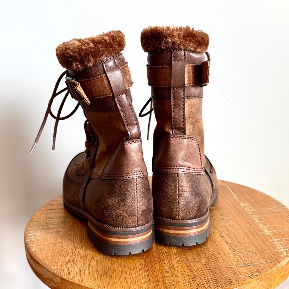 Brown Fur-Lined Women's Boots - Picture 7 of 11